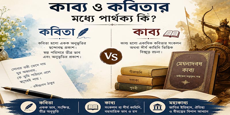 কাব্য ও কবিতার মৌলিক পার্থক্য