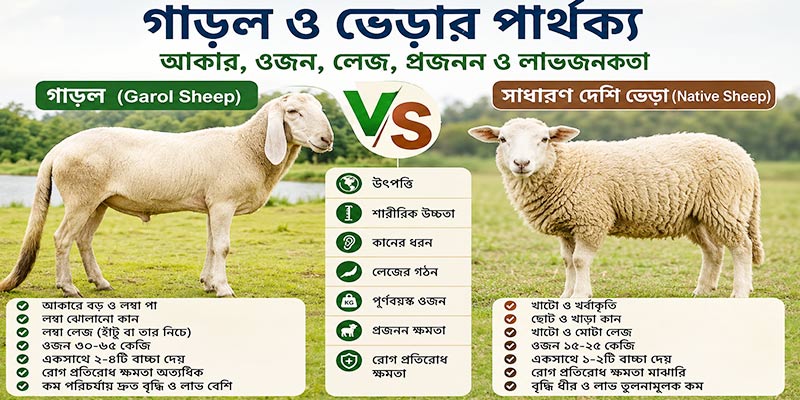 গাড়ল ও ভেড়ার পার্থক্য