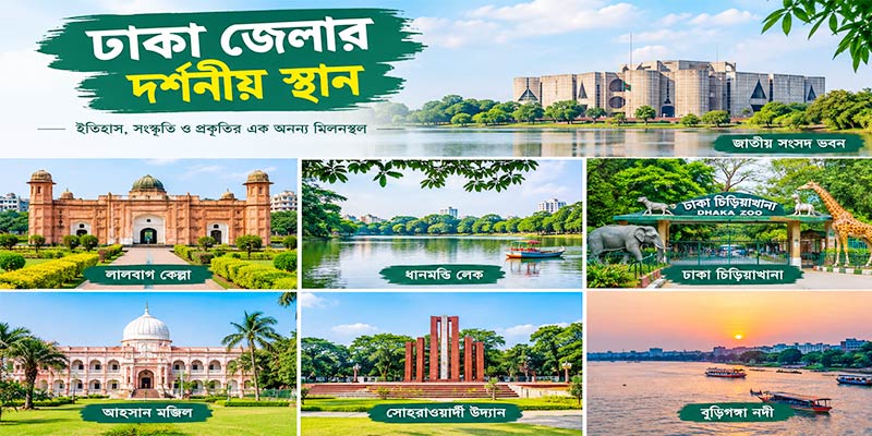 ঢাকা জেলার দর্শনীয় স্থান