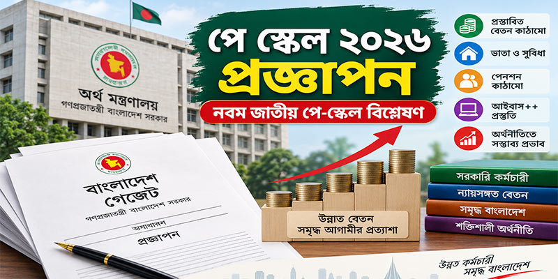 পে স্কেল ২০২৬ প্রজ্ঞাপন