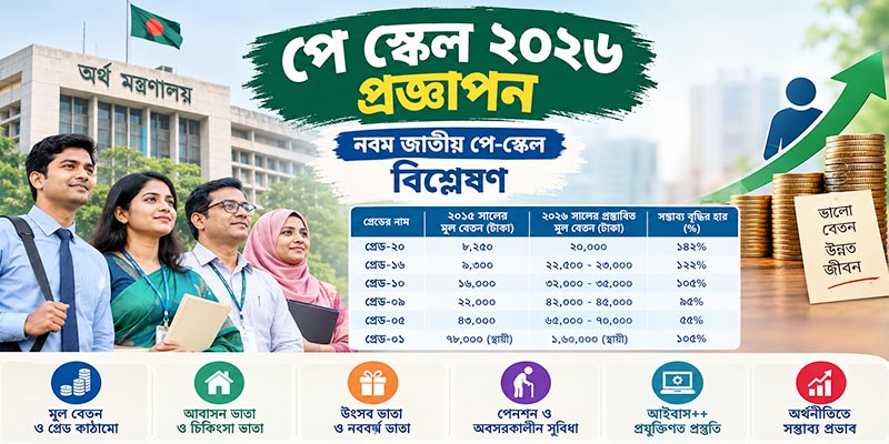 বিদ্যমান ও প্রস্তাবিত স্কেলের তুলনামূলক তথ্যচিত্র