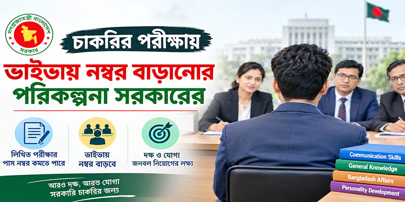 চাকরির পরীক্ষায় ভাইভায় নম্বর বাড়ানোর পরিকল্পনা সরকারের