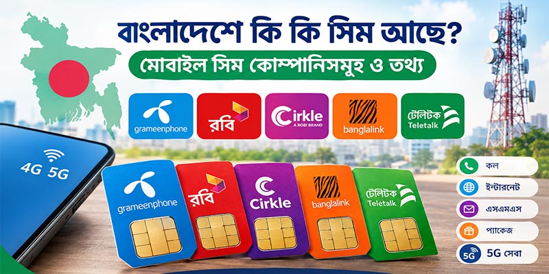 বাংলাদেশে কি কি সিম আছে