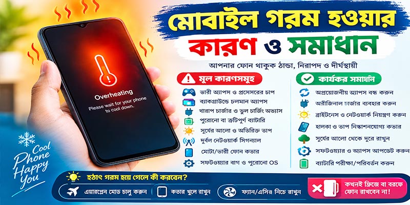 মোবাইল গরম হওয়ার কারণ