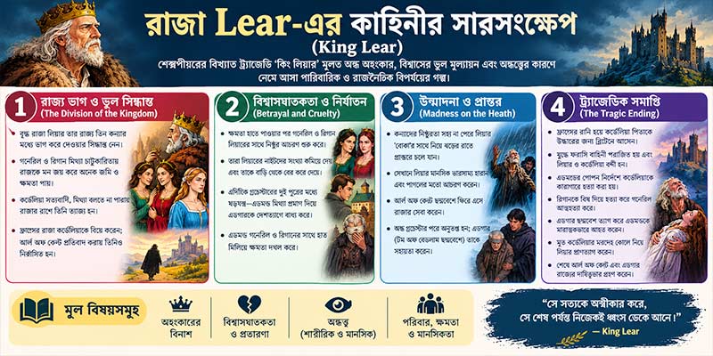 King Lear Plot Summary in Bengali