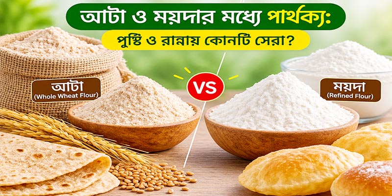 আটা ও ময়দার মধ্যে পার্থক্য