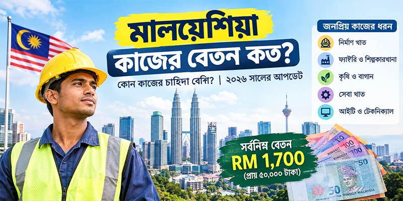 মালয়েশিয়া কাজের বেতন কত